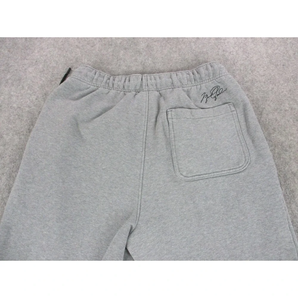 Jordan Pants Men Medium Gray Jumpman Jogger Fleece Drawstring Sweatpants Tapered